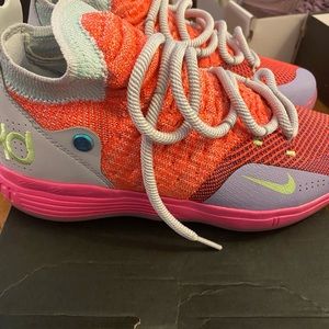KD11 (GS) multi colored sneakers barely worn.